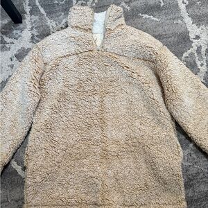 Fantastic Fawn Cream and Tan Sherpa Pullover
